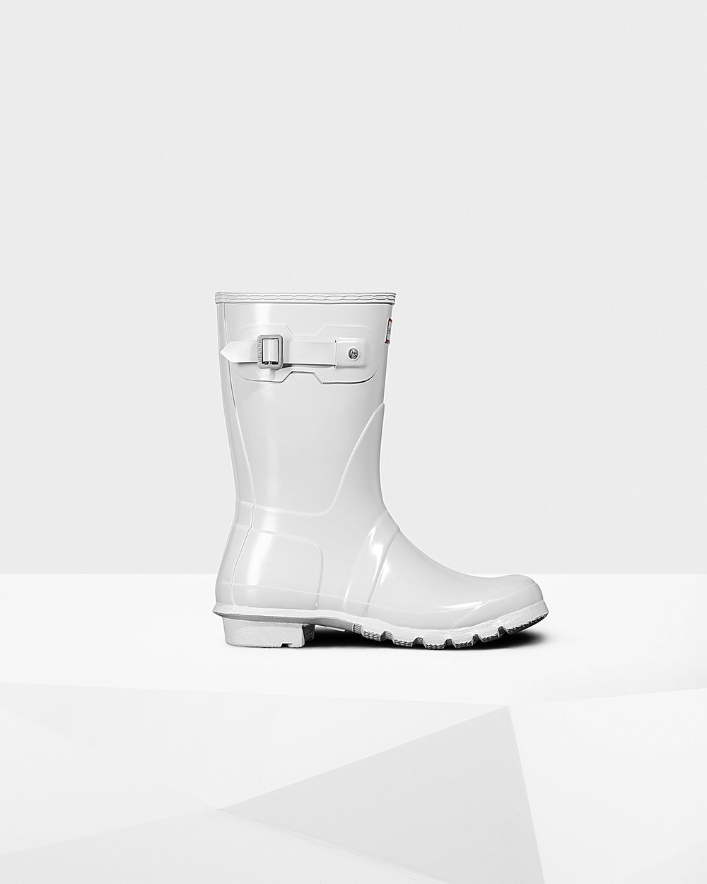 Botas de Lluvia Cortas Hunter Mujer - Original Gloss - Blancos - QCBVLWX-10